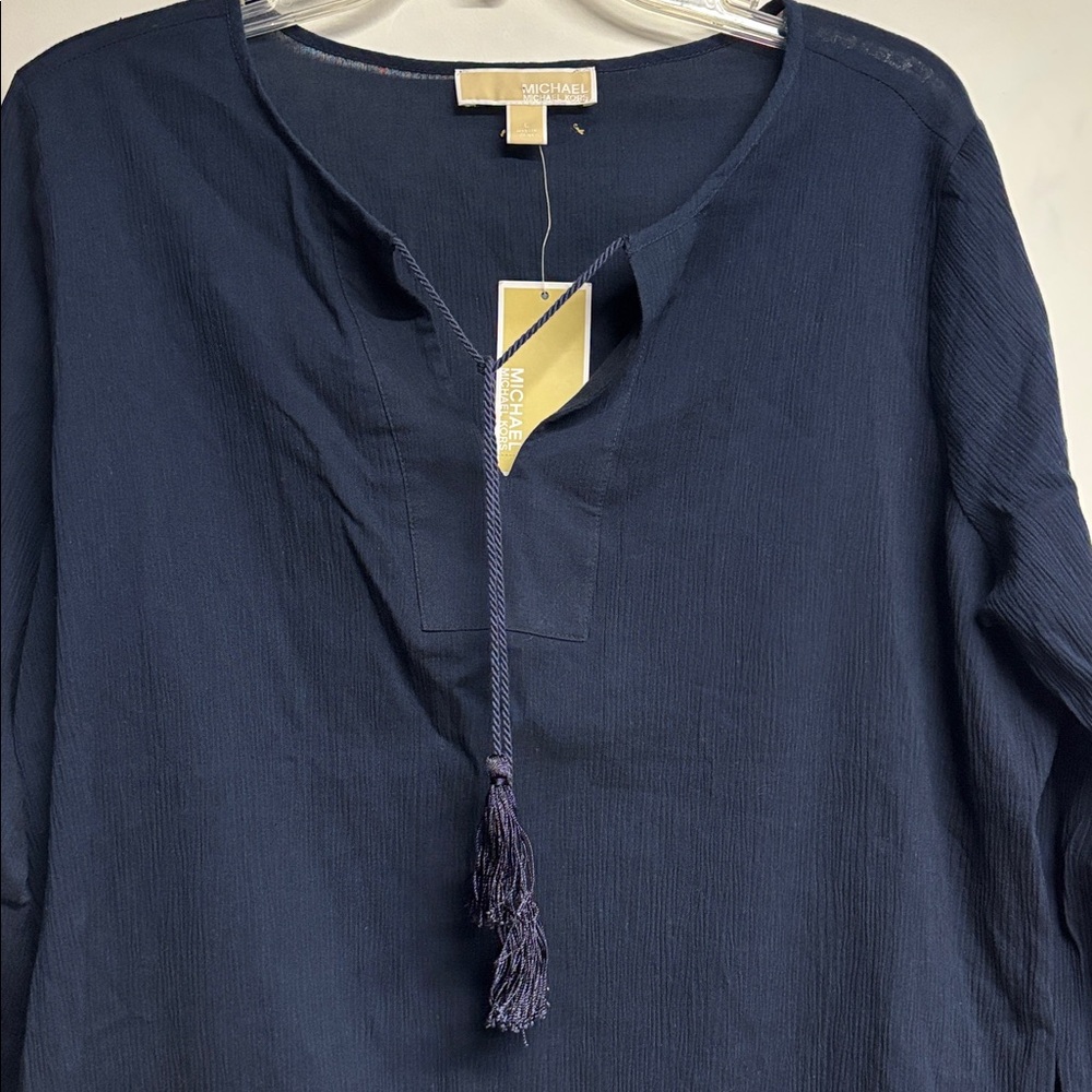 Michael Kors Navy Blue Long Sleeve Shirt - Picture 2 of 5